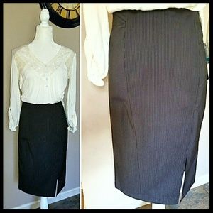 XOXO Pinstripe Pencil Skirt